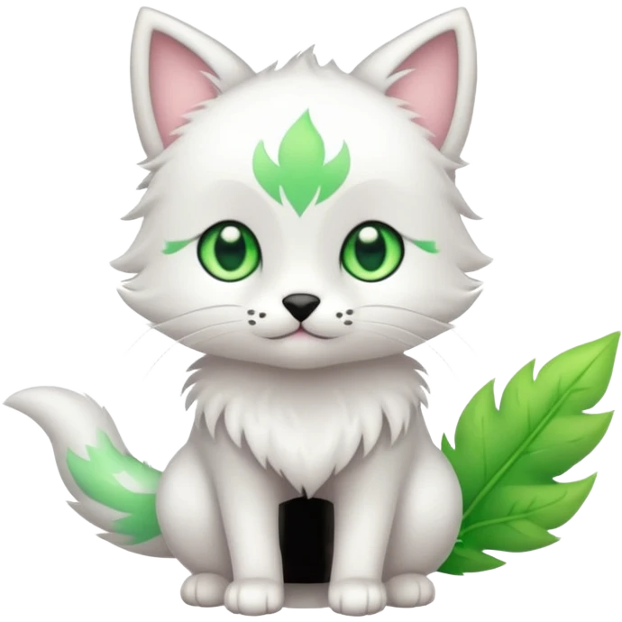 Kawaii cute cool feral Sprigatito (full body) emoji