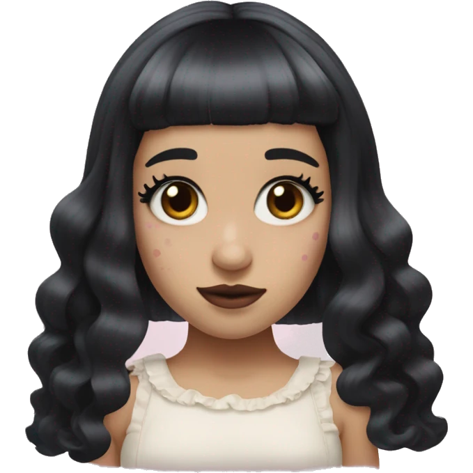 melanie martinez hair color split down the middle black and blonde emoji