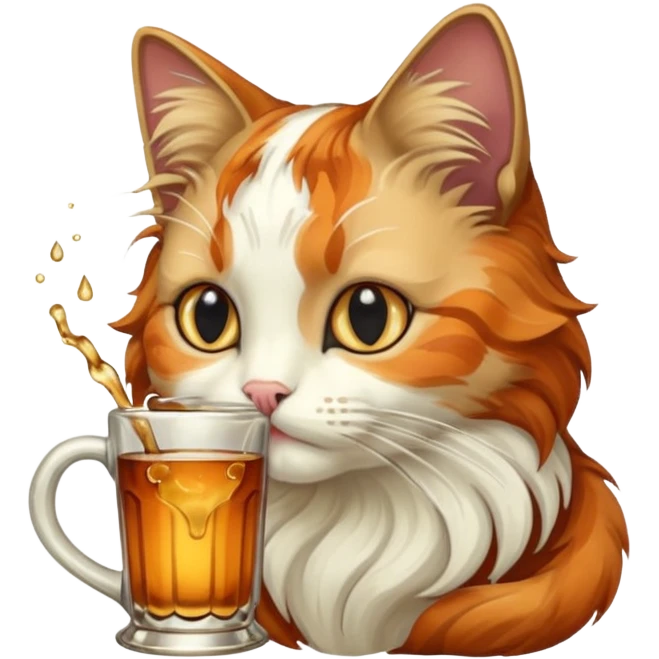 cat drinking mucha emoji