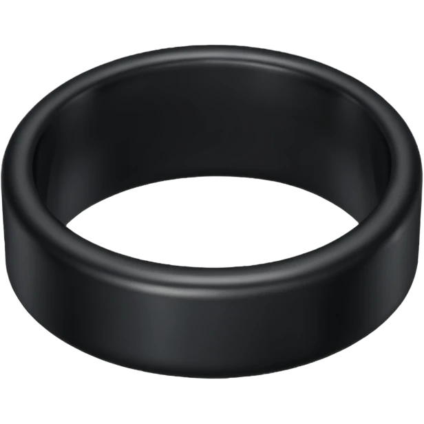 iOS emoji, minimal dark fantasy ring, black metal, flat emoji