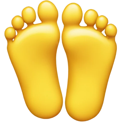 Smiley face with two feet behind emoji