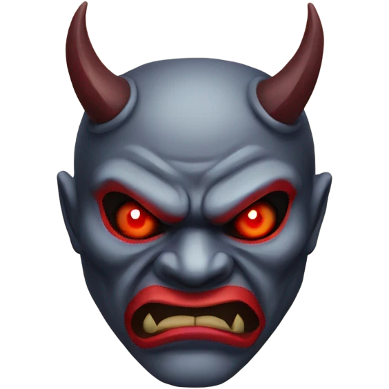 oni mask red eyes emoji
