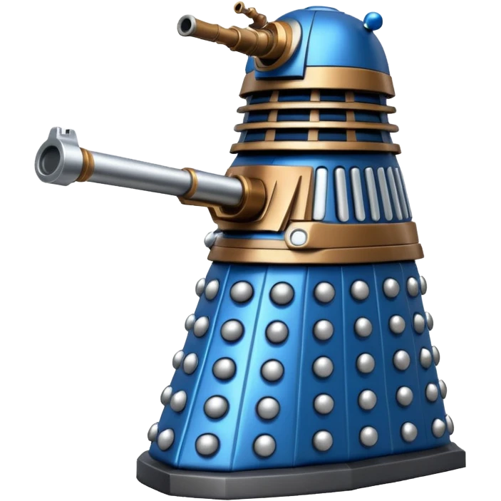 dalek silver, blue and bronze emoji
