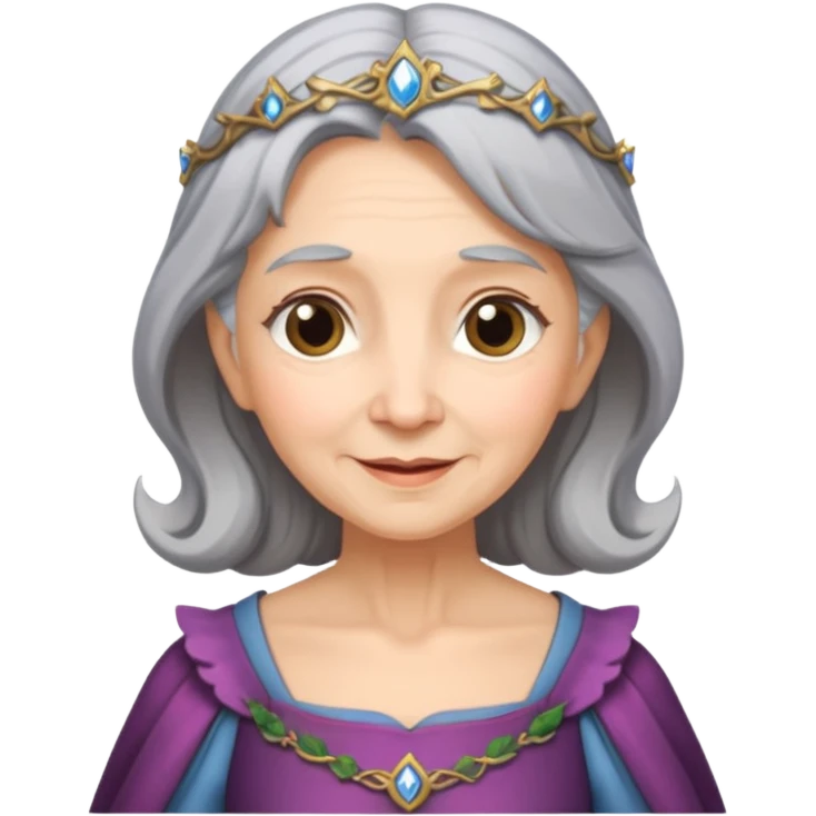 The kind and amiable grandmother in medieval fairy tales emoji