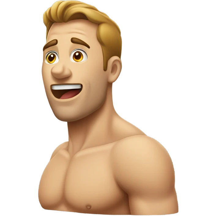 Man with a large throat  emoji