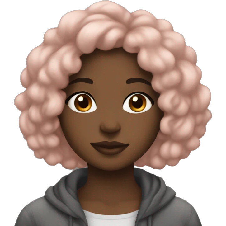 Aesthetic black girl cozy emoji