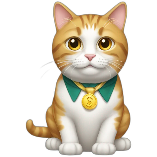 Millionaire cat emoji
