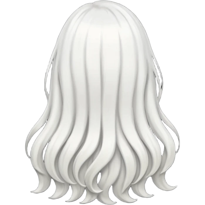 back view of white hair emoji