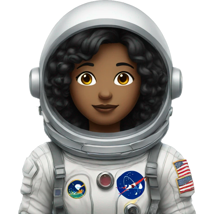 astronaut black haired girl emoji