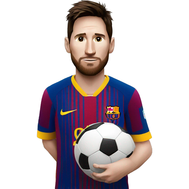 Messi with ball emoji