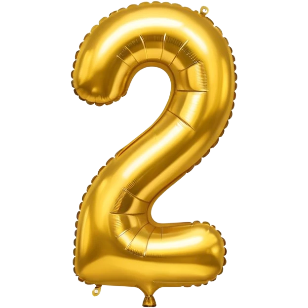 the number one in gold balloons emoji