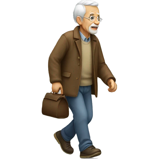 Old man walking emoji