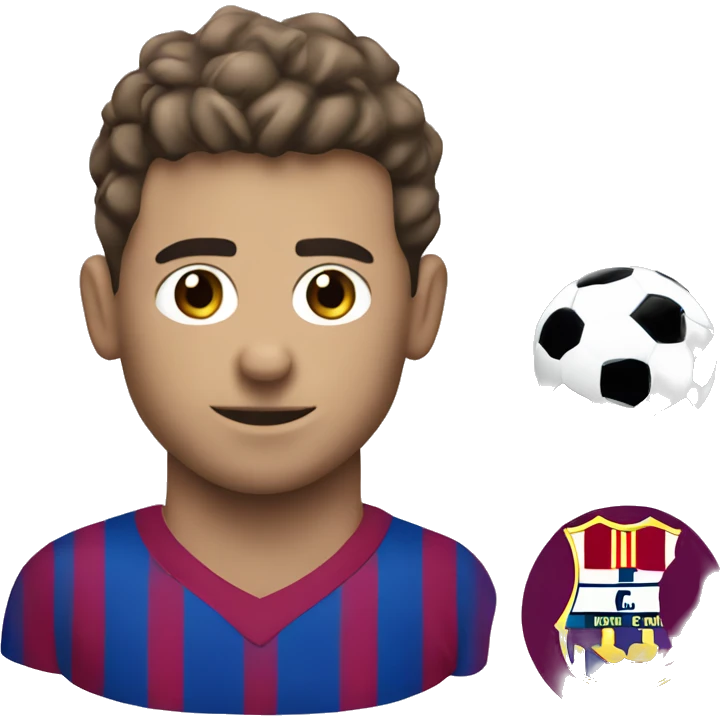 Football emoji for 2 club half of emoji is zamalik logo and the other half is Barcelona club logo emoji