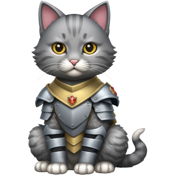 Armored kitty emoji