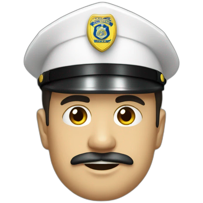 Policía calvo emoji