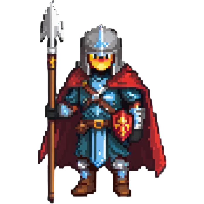 War lord with cape and spear emoji