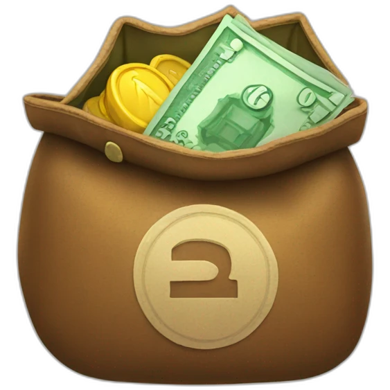 rupees bag on hand emoji