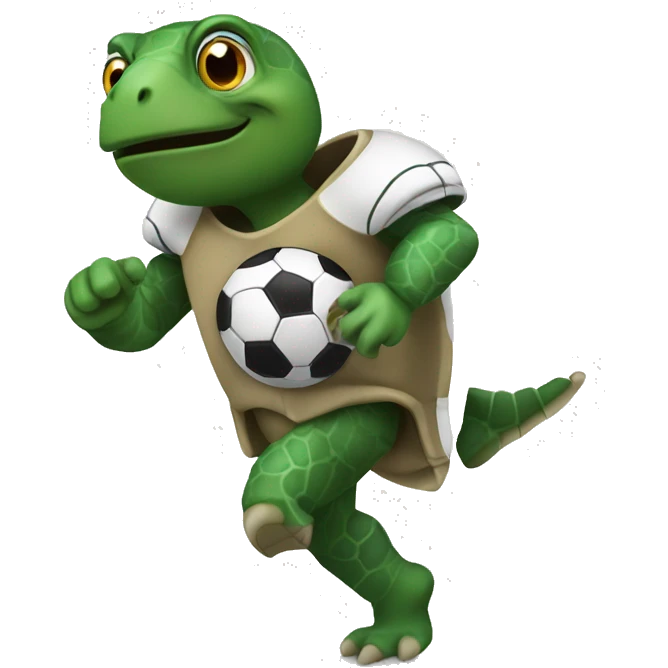 turtle playing football emoji