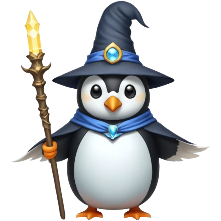 Penguin Wizard emoji