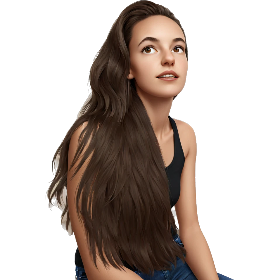 realistic portrait of girl emoji