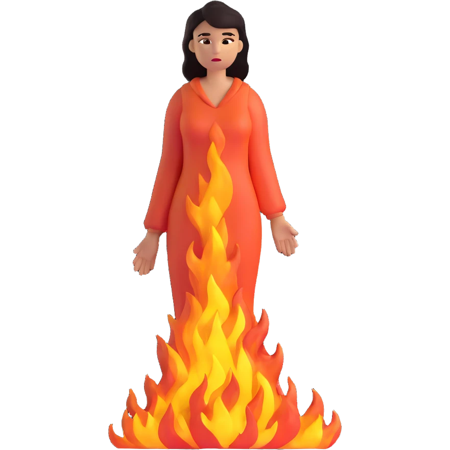 fire woman standing emoji
