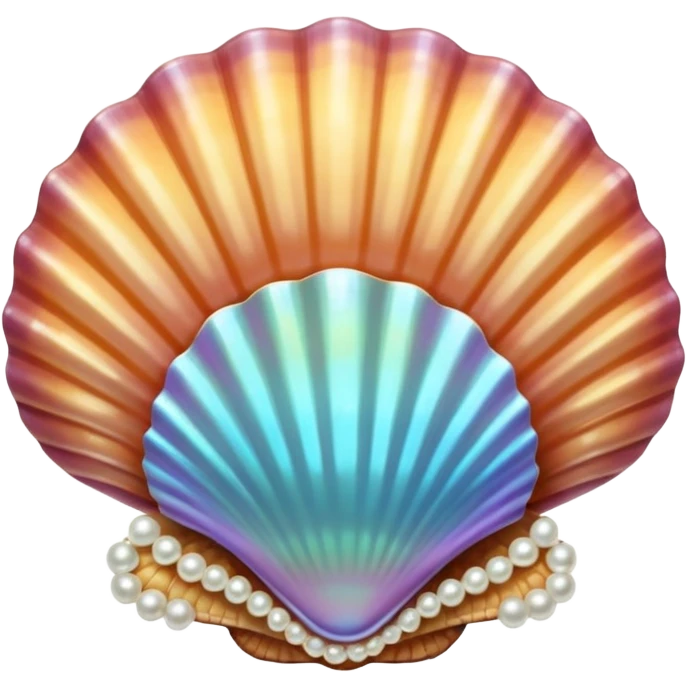 sea shell with pearls emoji
