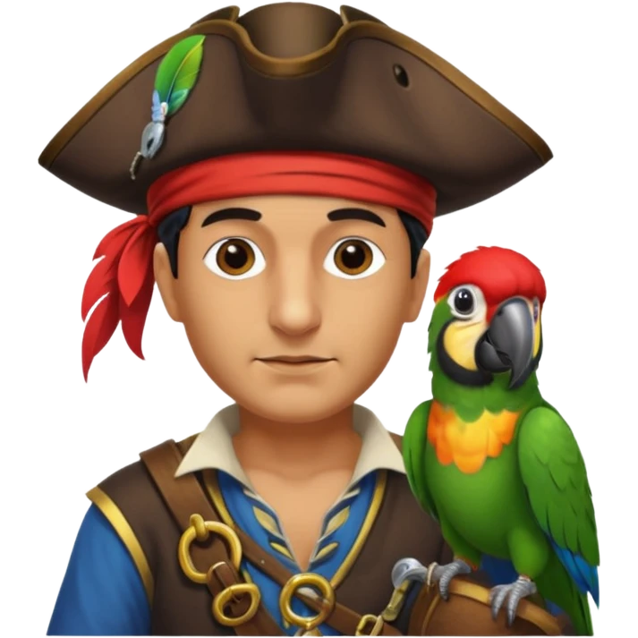 pirate and parrot emoji