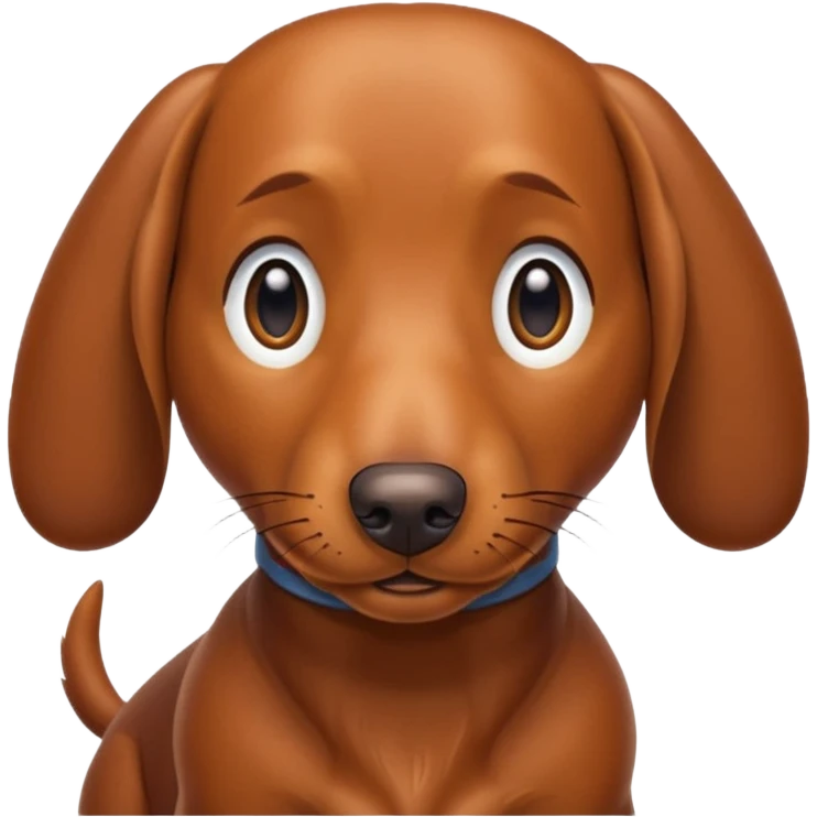 Brown wiener dog named Ned  emoji