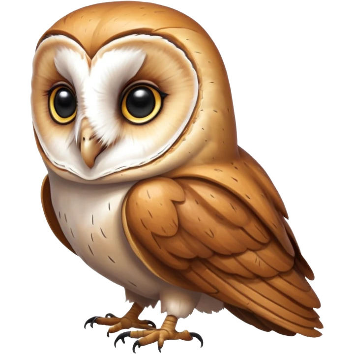 Photorealistic barn owl  emoji