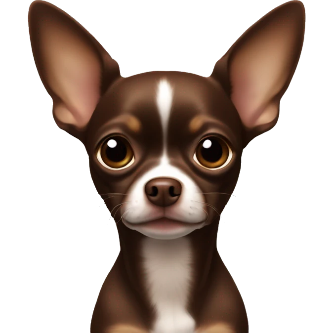 Chocolate Brown Chihuahua with no white on the face  emoji