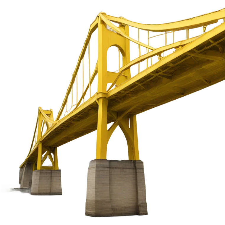 Pittsburgh yellow bridge emoji