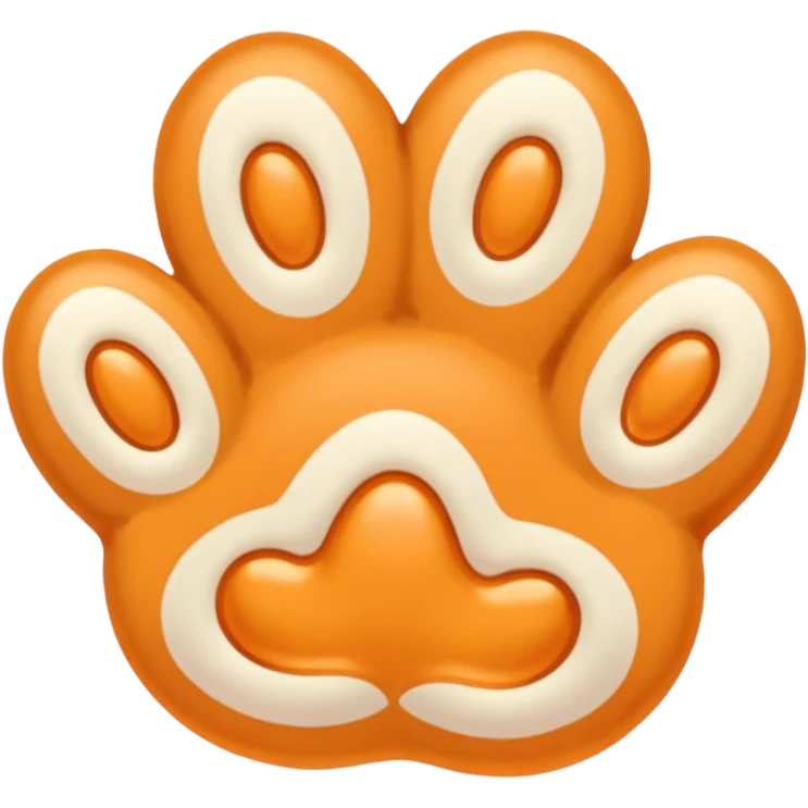 a very light pale pastel orange #FFDBBB pawprint emoji