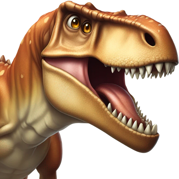 Trex with skull emoji