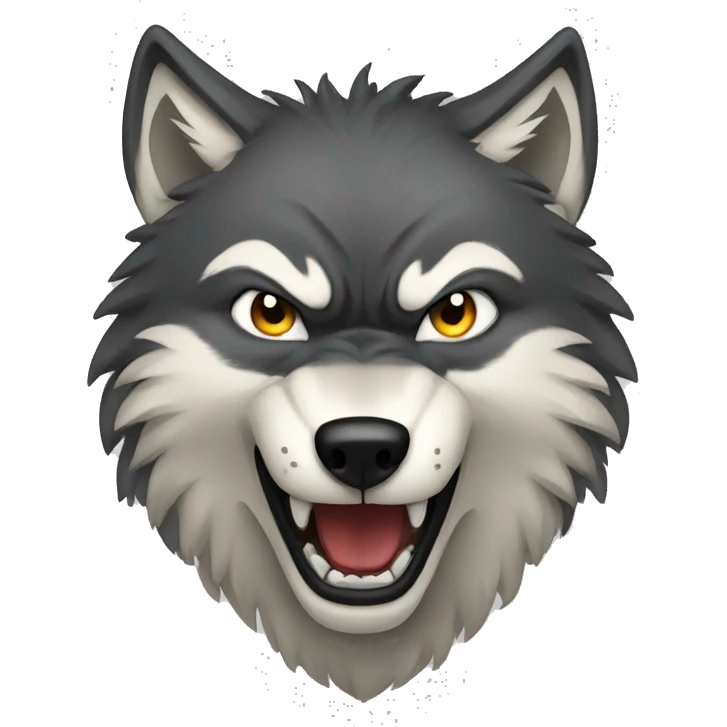 Angry wolf emoji