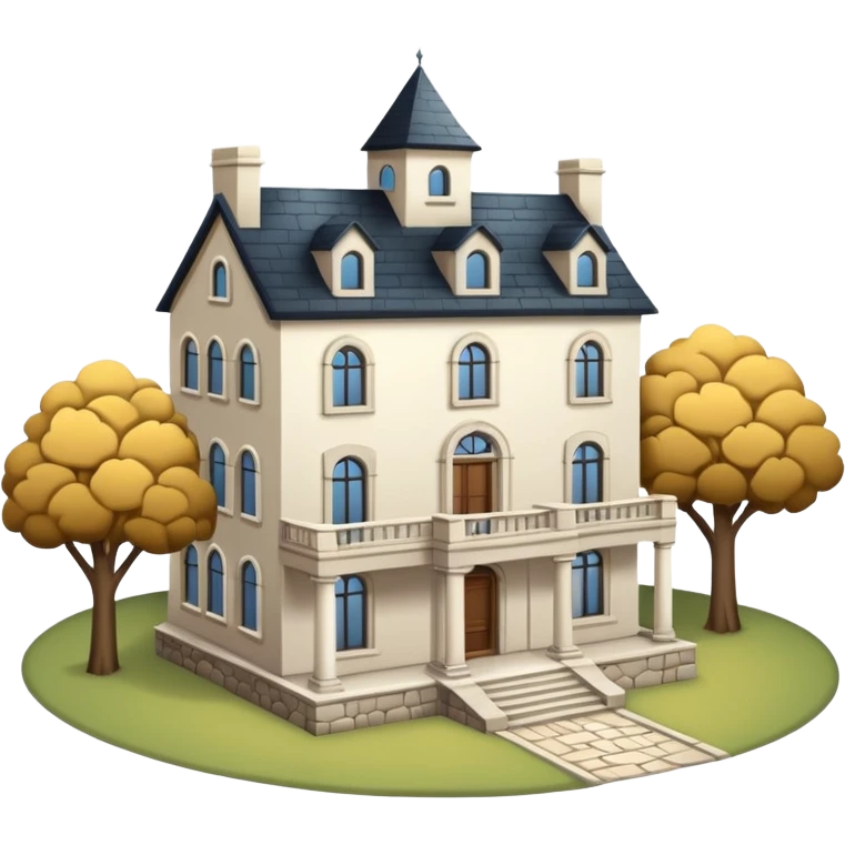 white mansión emoji