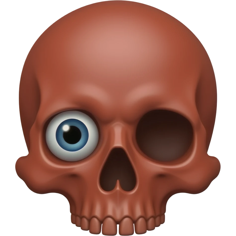 Red  one eye skull emoji