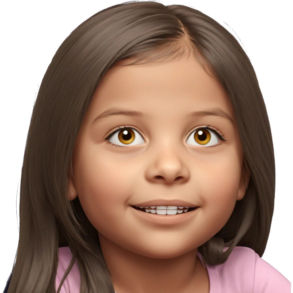 smiling girl with long hair emoji