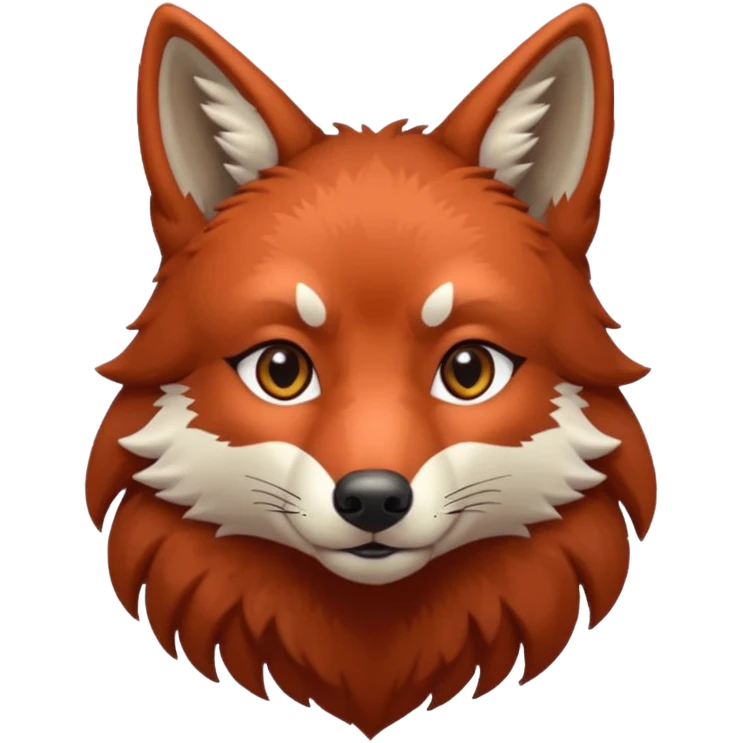 Loup rouge emoji