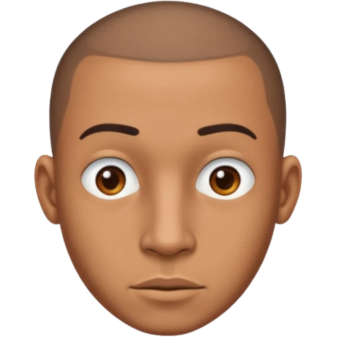 brown skin latino male with buzz cut big nose emoji