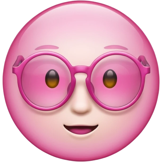  a pink glasses emoji