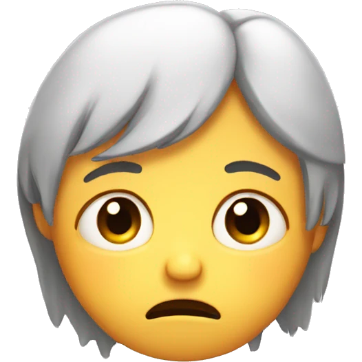 Sad face but cute  emoji