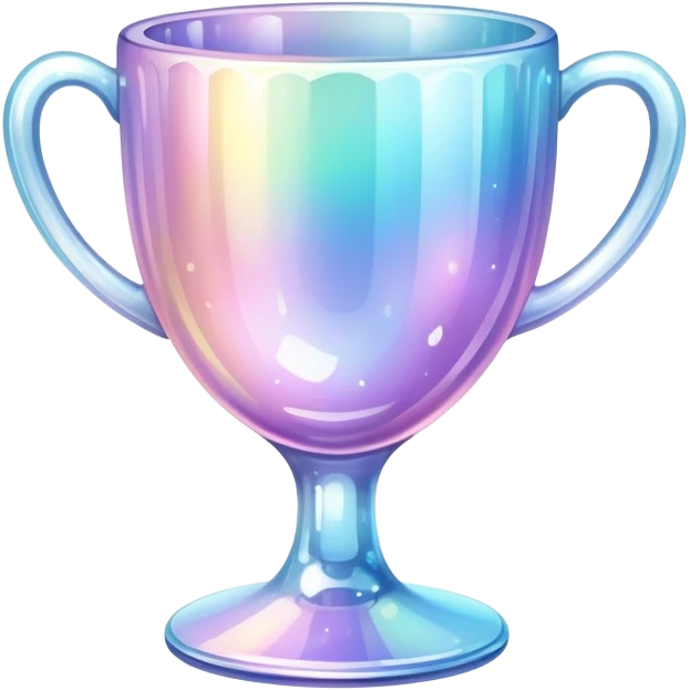 Sparkly glossy Pastel iridescent glass crystal glass cup emoji