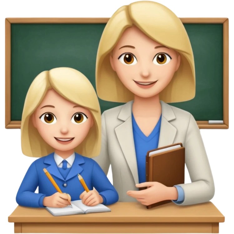 teacher helping student emoji