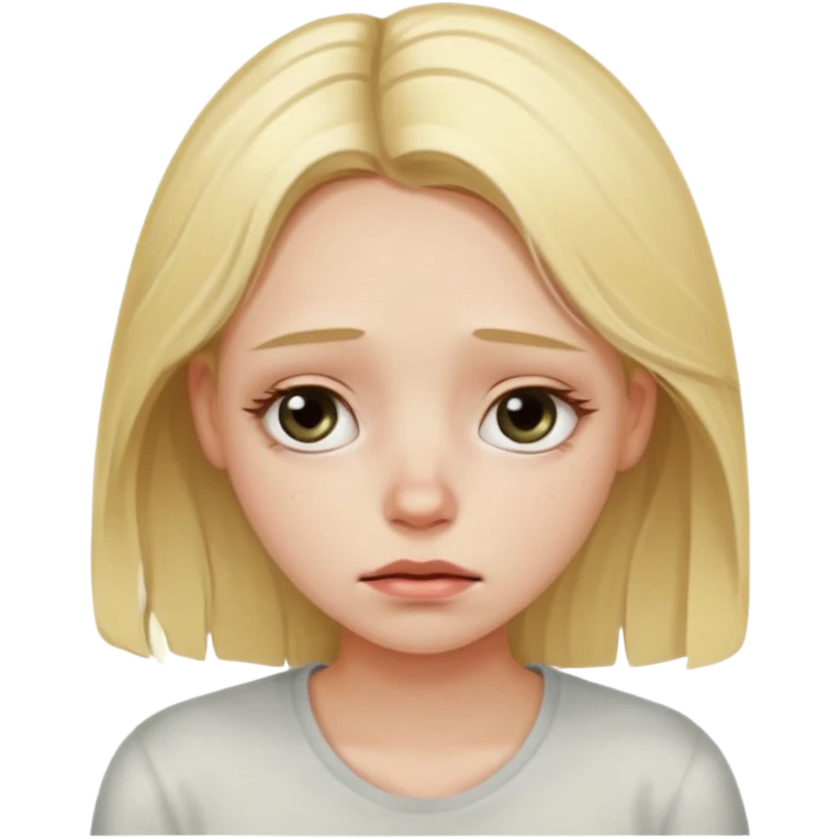 exhausted blonde girl emoji