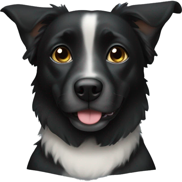 Black domerman dog emoji