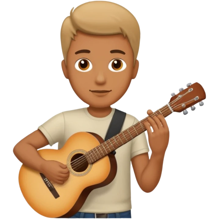 man holding guitar emoji