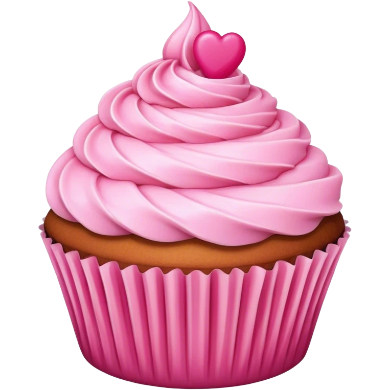 Cupcake with pink icing emoji