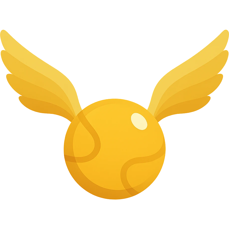 adorable golden snitch, round and shiny, no outlines, clear shadows and highlights, color filled icon style emoji