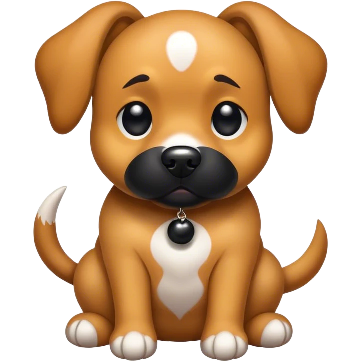 dog with black balls emoji