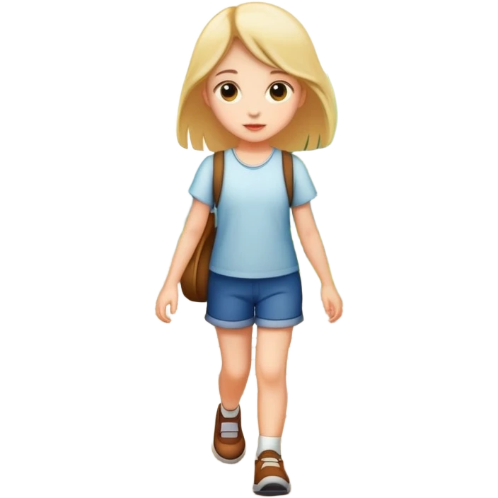 A girl taking a walk emoji